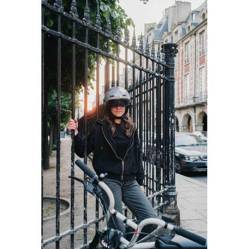 Casque Urbain Jet Cadence Titan Mat Avec Visière – Image 4