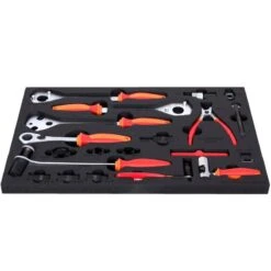 Unior Composition D'outillage Cycle Sos - Red - 564 X 364 X 30 Mm / 18 Pcs - 3 Kg