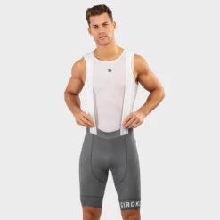 Cuissard Vélo Court Homme Cyclisme BX Fassa Gris