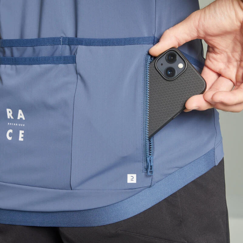 Rockrider Maillot VTT Manches Courtes Race 700 Bleu – Image 4