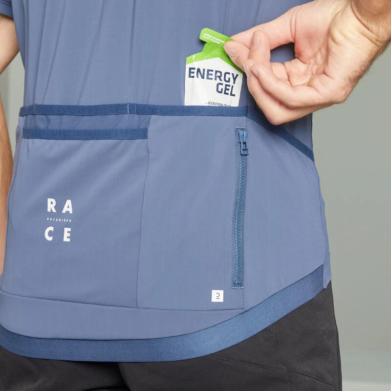 Rockrider Maillot VTT Manches Courtes Race 700 Bleu – Image 9