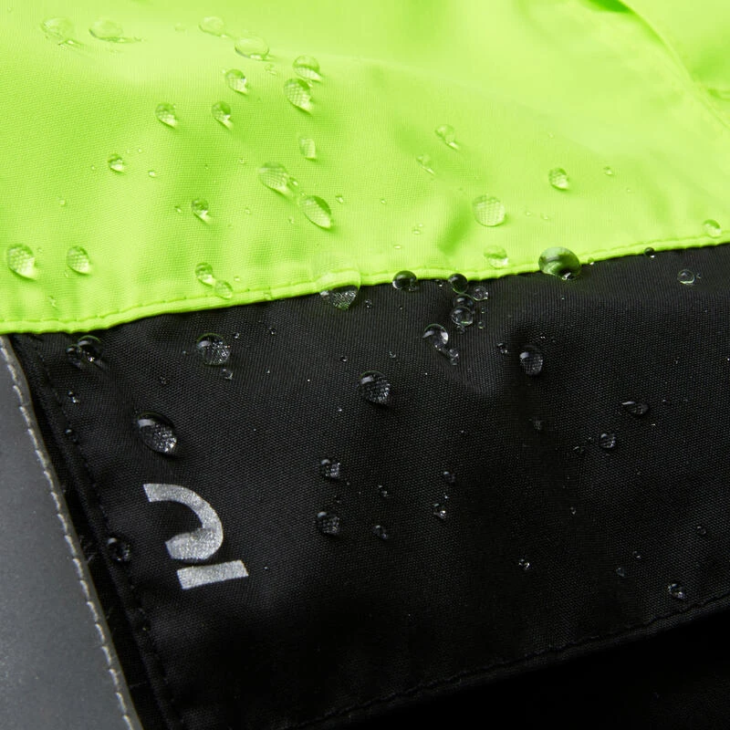 BTWIN PONCHO PLUIE VISIBILITE JOUR NUIT 560 NOIR JAUNE FLUO – Image 8