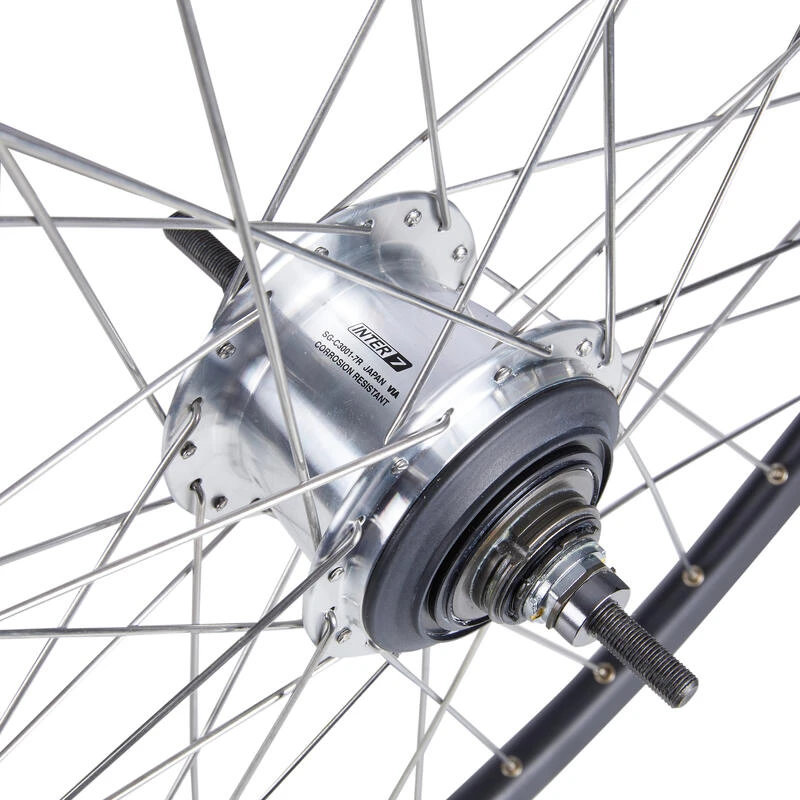 Roue Velo Ville 28 Pouces Arrière Double Parois Noir Nexus7 Pour B'ebike 9 – Image 3