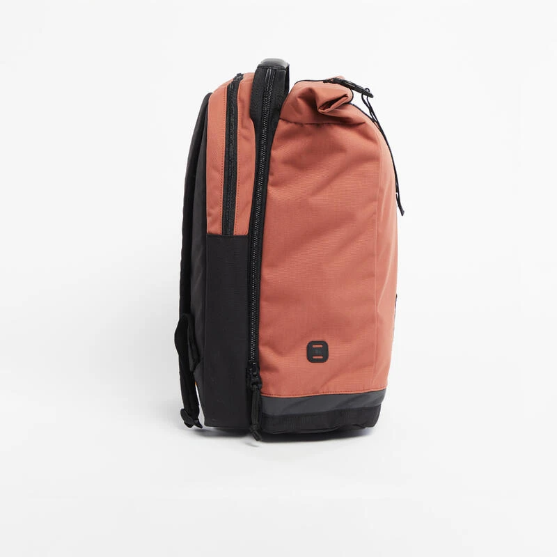 BTWIN SAC A DOS VELO POUR PORTE-BAGAGES DOUBLE 27 LITRES SEPIA – Image 4