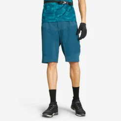 Rockrider SHORT VELO VTT EXPL 500 BLEU VERT HOMME