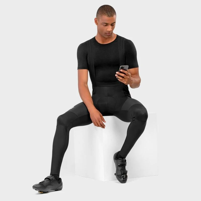 Sous-maillot Vélo Laine Mérinos Homme Cyclisme SRX Black Ice Noir – Image 4