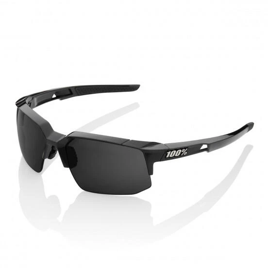 100% SPEEDCOUPE - Polished Black - Grey PEAKPOLAR Lens