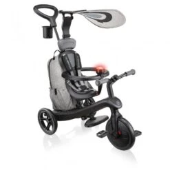 GLOBBER Tricycle évolutif EXPLORER 4 En 1 DELUXE PLAY Noir-Gris