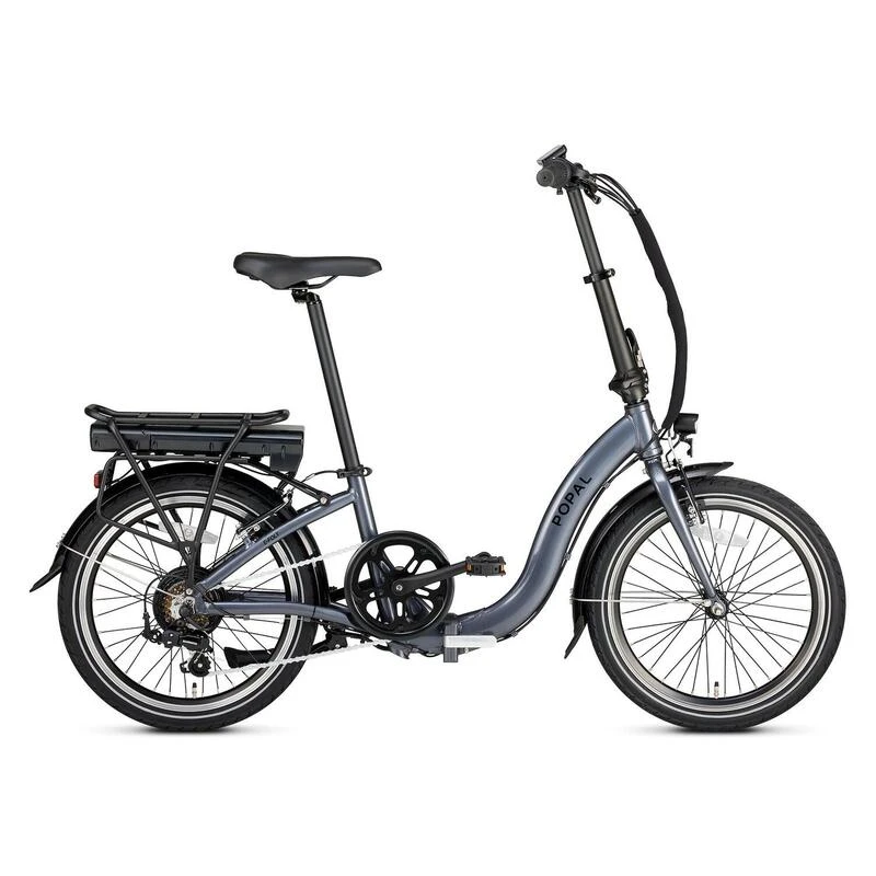 Vélo Pliant Electrique Popal E-Folt 1.0 - Moteur Roue Arrière - 420Wh - Gris