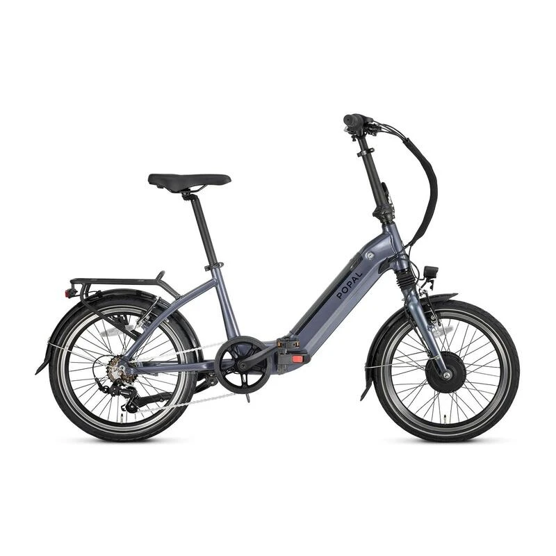 Vélo Pliant électrique Popal E-Folt Tourer - Moteur De Roue Avant - 420Wh - Gris