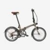 BTWIN VÉLO PLIANT FOLD 560 ALUMINIUM BRUT VERNIS