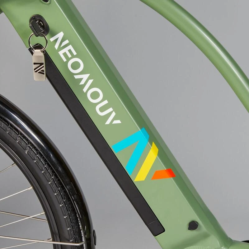 Vélo Tout Chemin électrique - NEOMOUV RAIPON 2- Kaki – Image 4