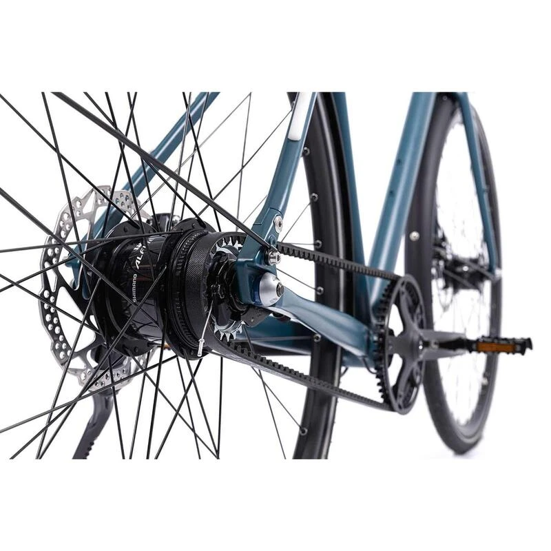 VELO URBAIN MUSCULAIRE COURROIE 28" - ELLIPSE M1 BLEU – Image 3