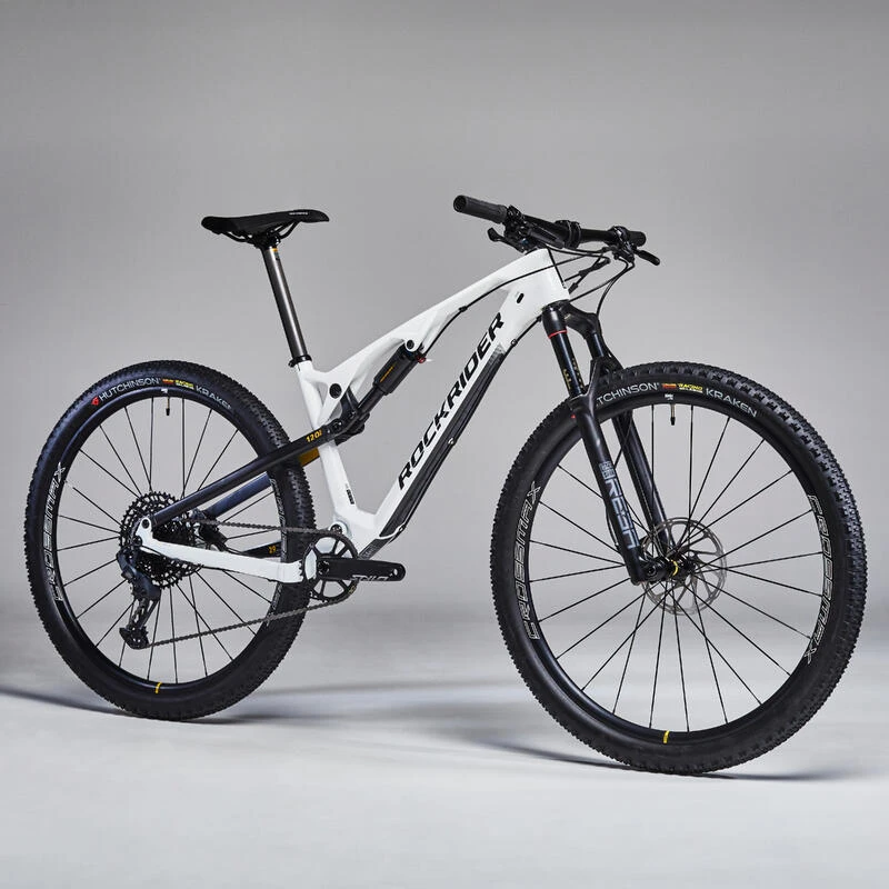 Rockrider Vélo VTT Cross Country XC 900 S Cadre Carbone Et Aluminium Blanc – Image 2