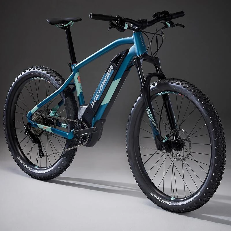 Rockrider Vélo VTT électrique Semi-rigide 27'5"+, E-ST 900 Turquoise – Image 2