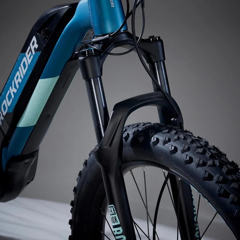 Rockrider Vélo VTT électrique Semi-rigide 27'5"+, E-ST 900 Turquoise – Image 3