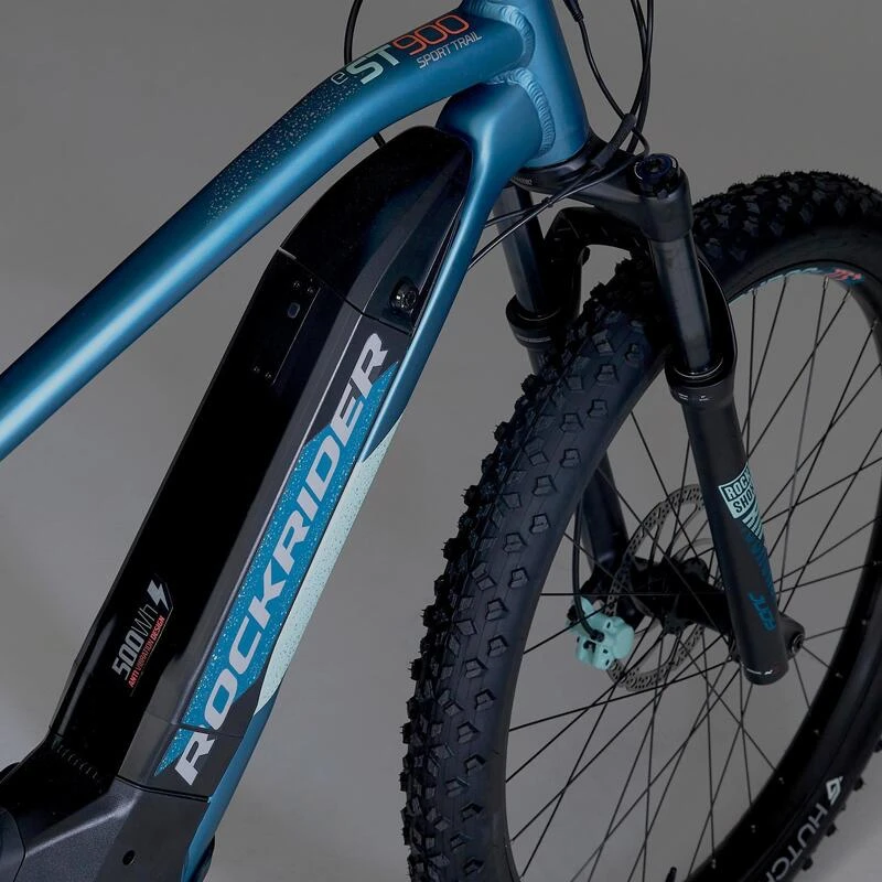 Rockrider Vélo VTT électrique Semi-rigide 27'5"+, E-ST 900 Turquoise – Image 4