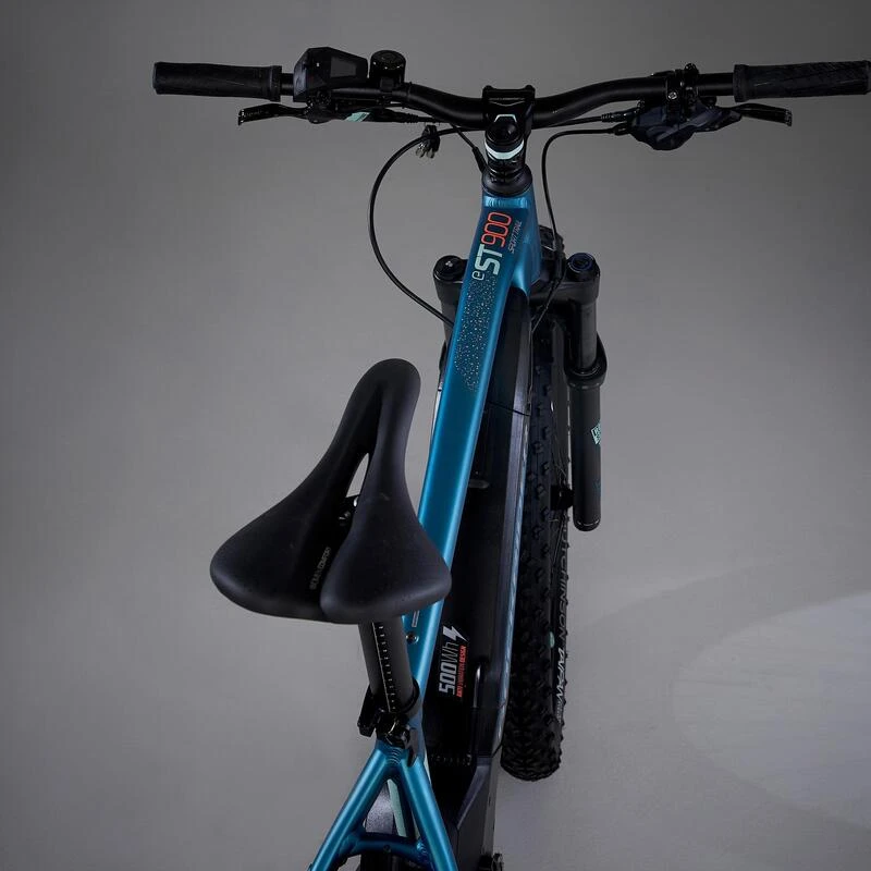 Rockrider Vélo VTT électrique Semi-rigide 27'5"+, E-ST 900 Turquoise – Image 7