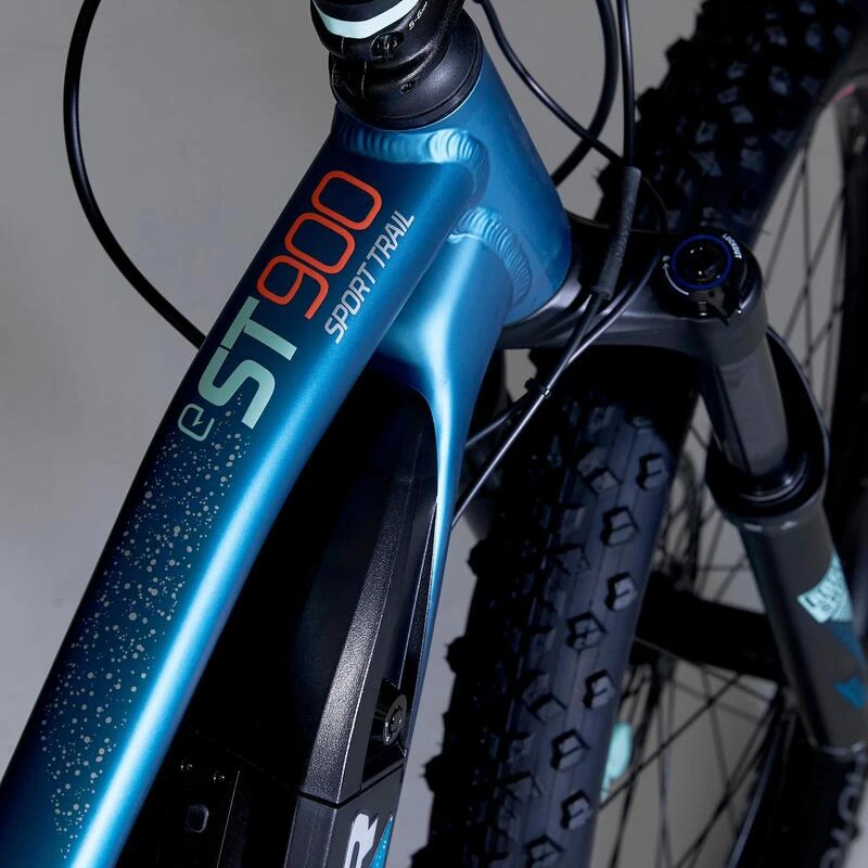 Rockrider Vélo VTT électrique Semi-rigide 27'5"+, E-ST 900 Turquoise – Image 8