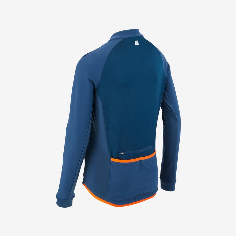 BTWIN VESTE VELO ENFANT 500 BLEU ORANGE – Image 2