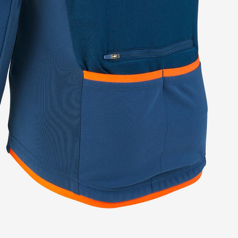 BTWIN VESTE VELO ENFANT 500 BLEU ORANGE – Image 3